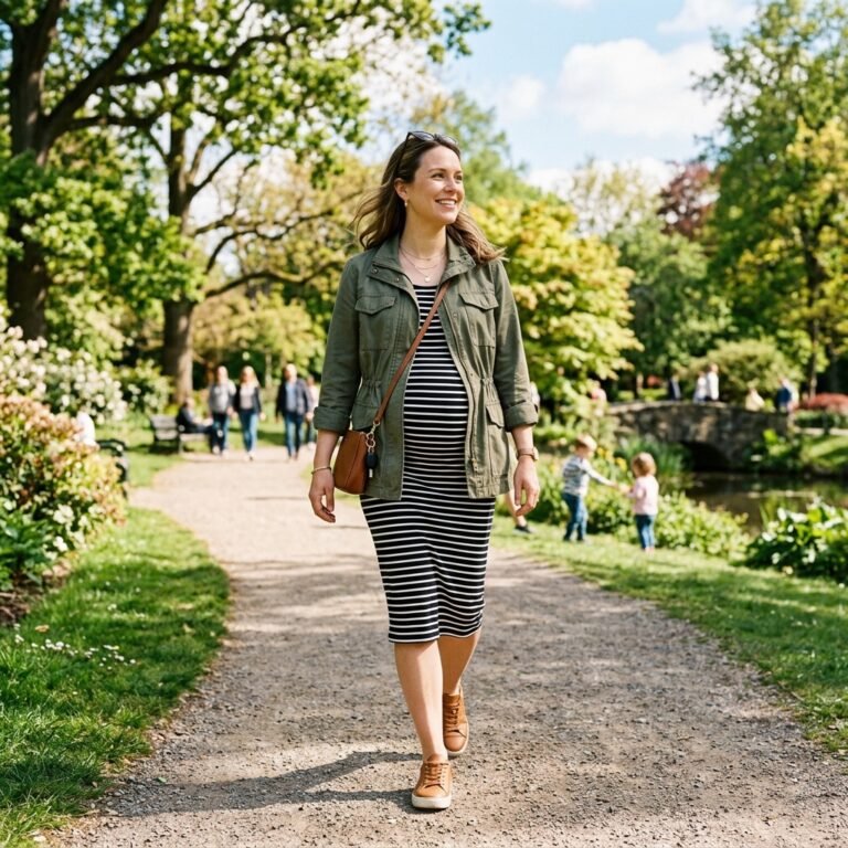 How to Style a Utility Jacket as a Chic Layer During Your Pregnancy
