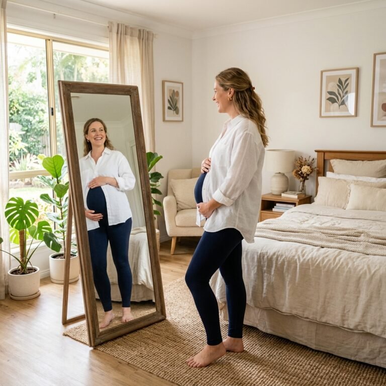 How to Style an Oversized Linen Shirt for an Effortless Budget Maternity Outfit