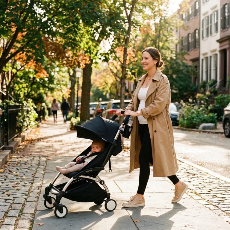 How to Style an Oversized Trench Coat for Chic, Nursing-Friendly Postpartum Outfits