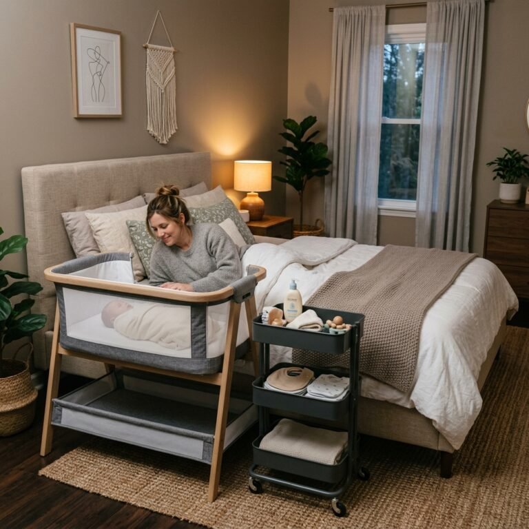 How to Style and Safely Set Up a Co-Sleeping Bassinet in Your Master Bedroom