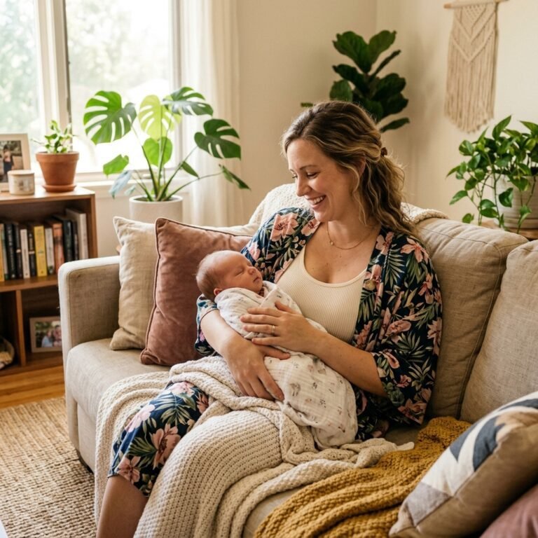 How to Style Cozy Kimonos Over Nursing Tanks for Effortless Postpartum Chic