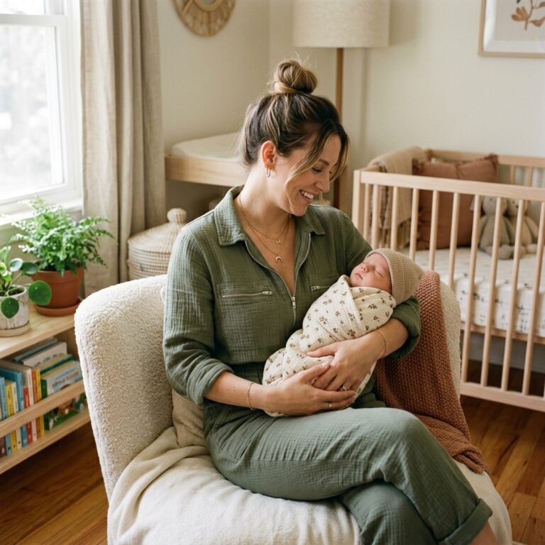 How to Style Front-Zipper Boiler Suits for Chic Postpartum Nursing Wear