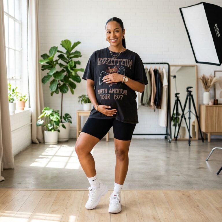 How to Style Oversized Graphic Tees for a Cool and Comfy Maternity Look