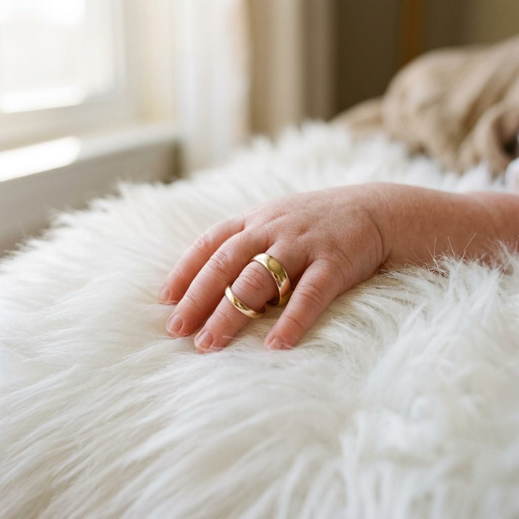 How to Take Beautiful DIY Newborn Hand & Foot Photos with Parents' Wedding Rings