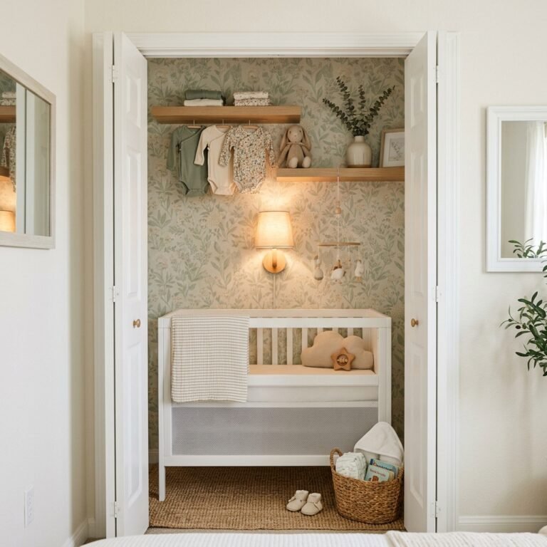 How to Turn a Small Reach-In Closet into a Functional Mini Nursery Nook
