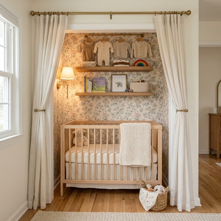 How To Turn A Wardrobe Closet Into A Cozy Hidden Nursery Nook