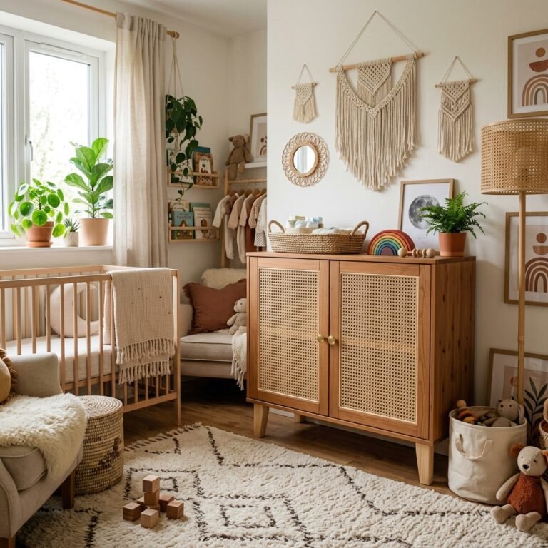 How to Turn the IKEA IVAR Cabinet into a Boho-Style Nursery Wardrobe