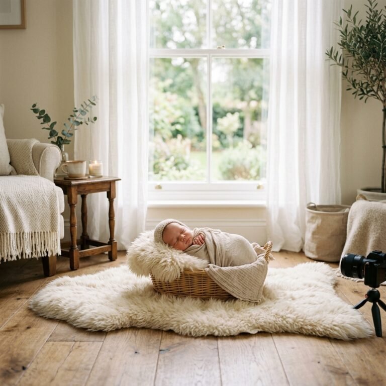 How to Use a Faux Fur Rug for Professional-Looking Newborn Photos at Home