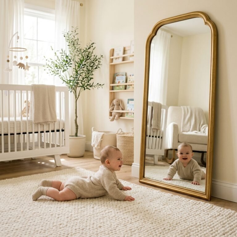 How to Use a Floor Mirror to Keep Your Baby Happy During Tummy Time