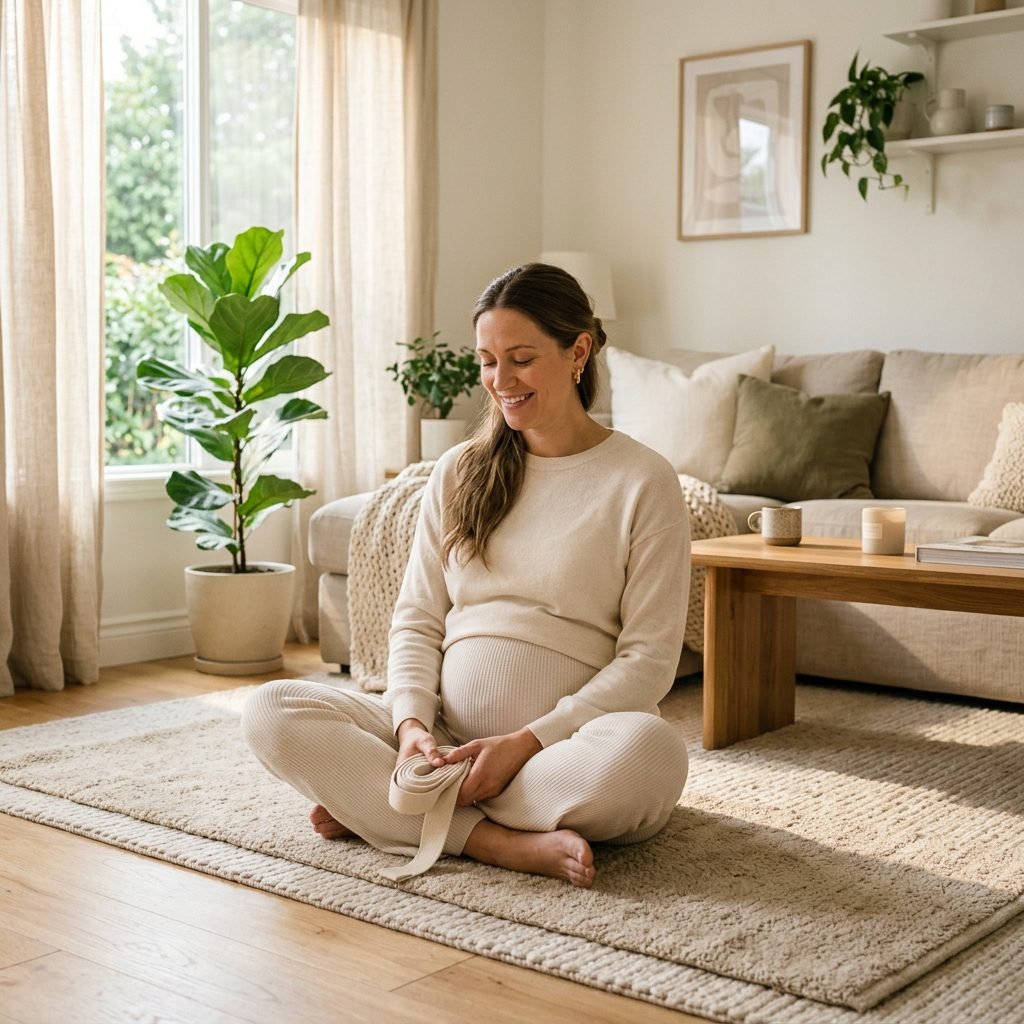 How to Use a Yoga Strap for Pelvic Floor Release in Late Pregnancy