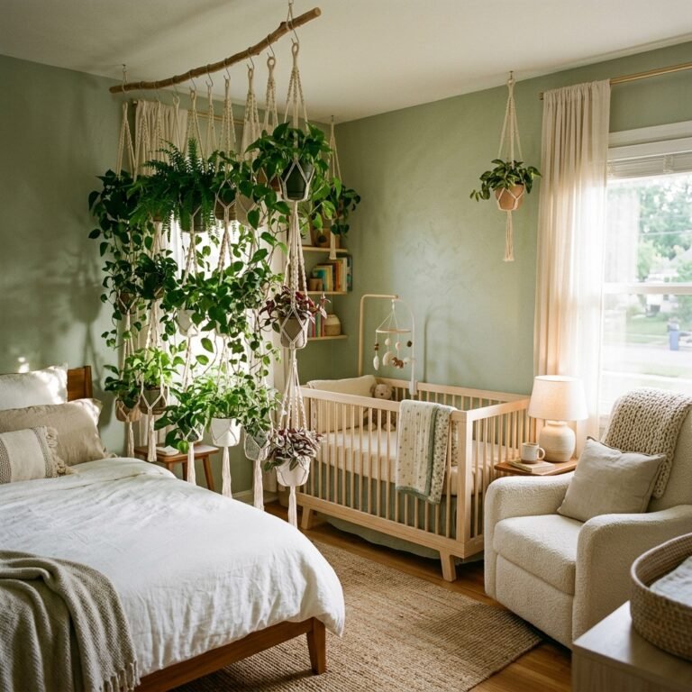 How to Use Hanging Plants as a Natural Room Divider for Your Bedroom Nursery Nook