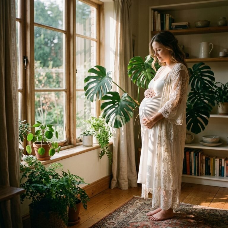 How to Use Houseplant Shadows for Moody, Artistic Maternity Photos