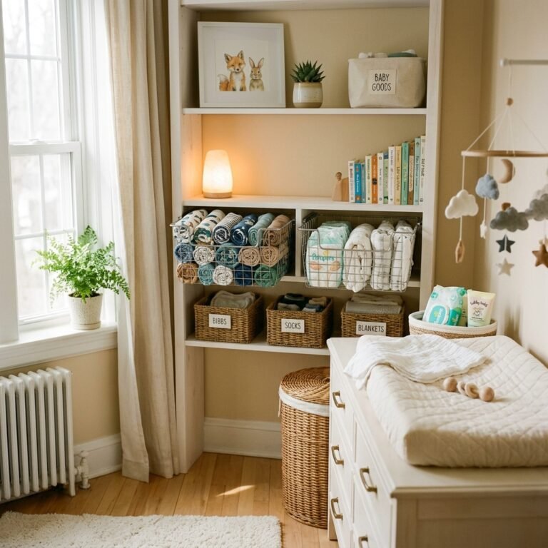 How to Use Under-Shelf Slide-Out Baskets to Maximize Diaper Changing Station Space