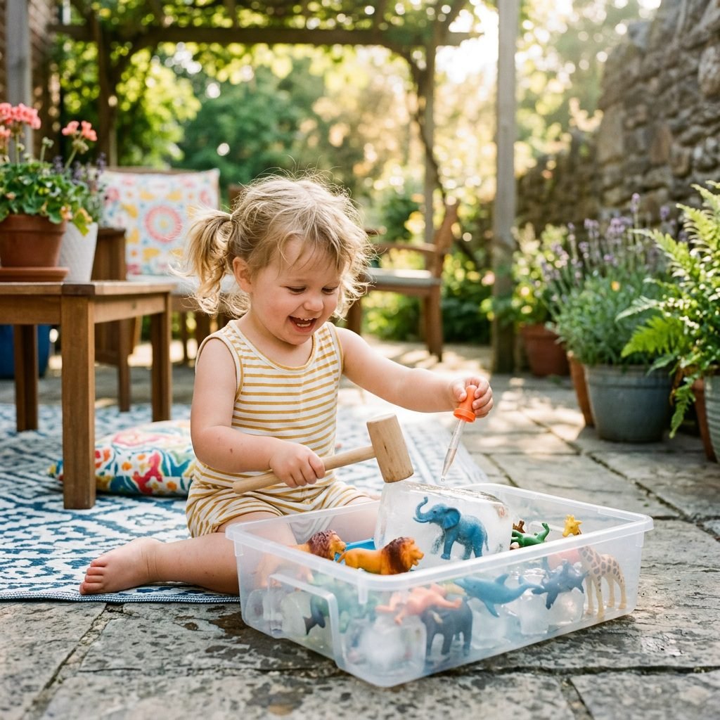 Keep Baby Cool: The Ultimate Frozen Ice Cube Toy Rescue Sensory Bin