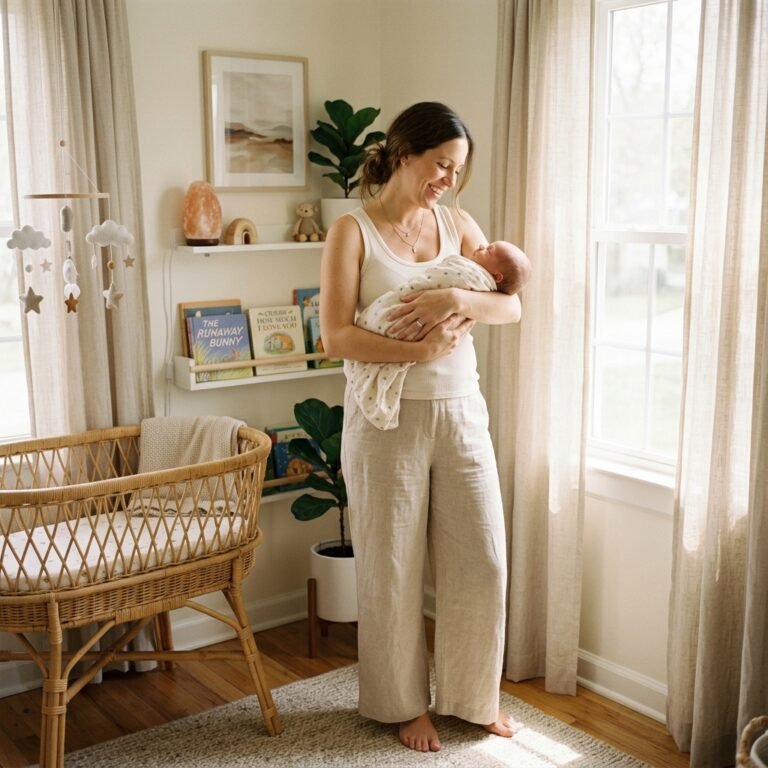 Postpartum Style: How to Comfortably Style High-Waisted Wide-Leg Pants
