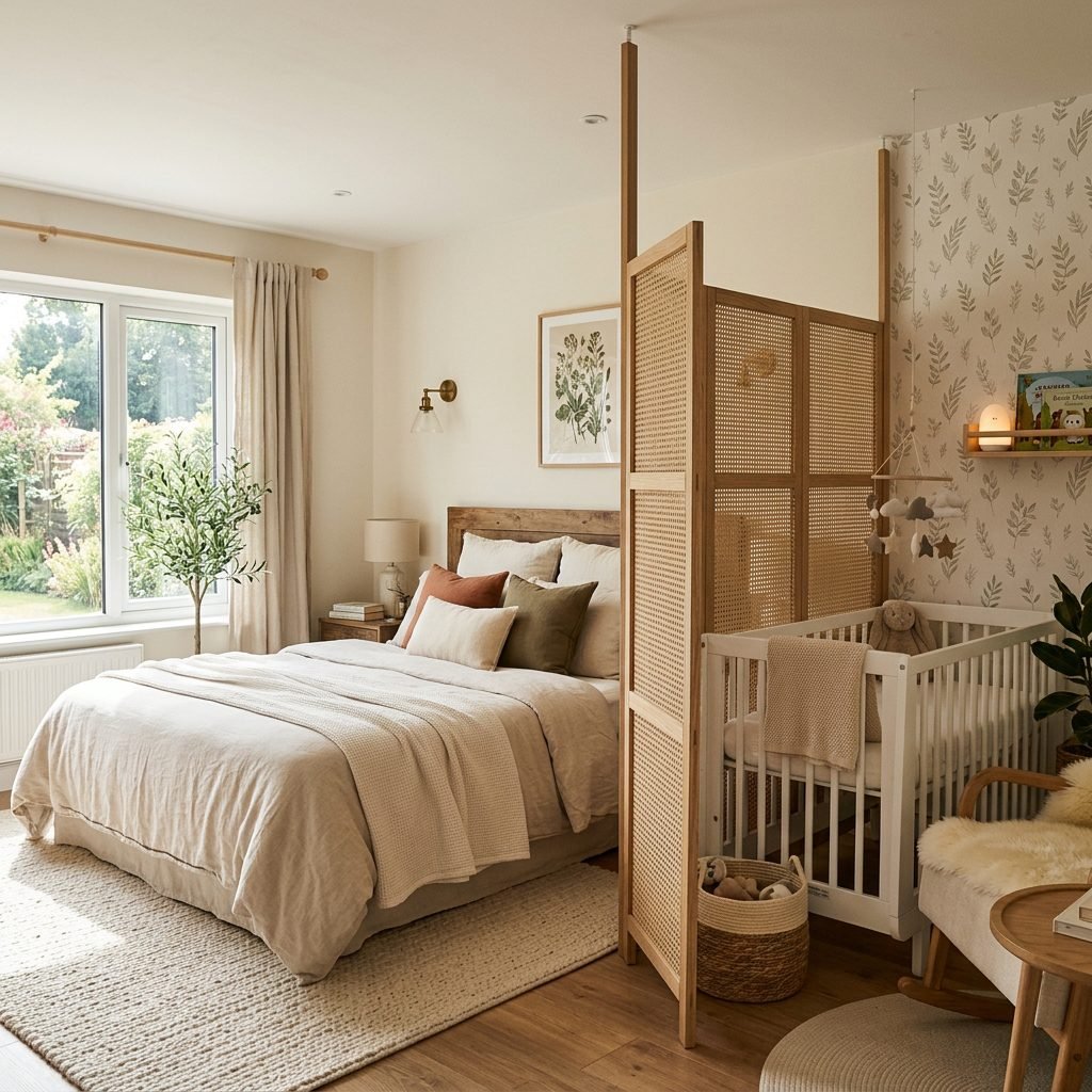 Privacy Please: 5 Damage-Free Temporary Wall Dividers for a Shared Master Bedroom Baby Nook