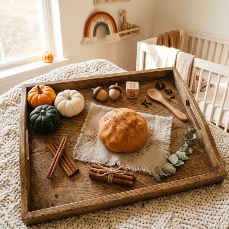Safe and Edible Pumpkin Spice Playdough: A Fall Sensory Activity for Babies