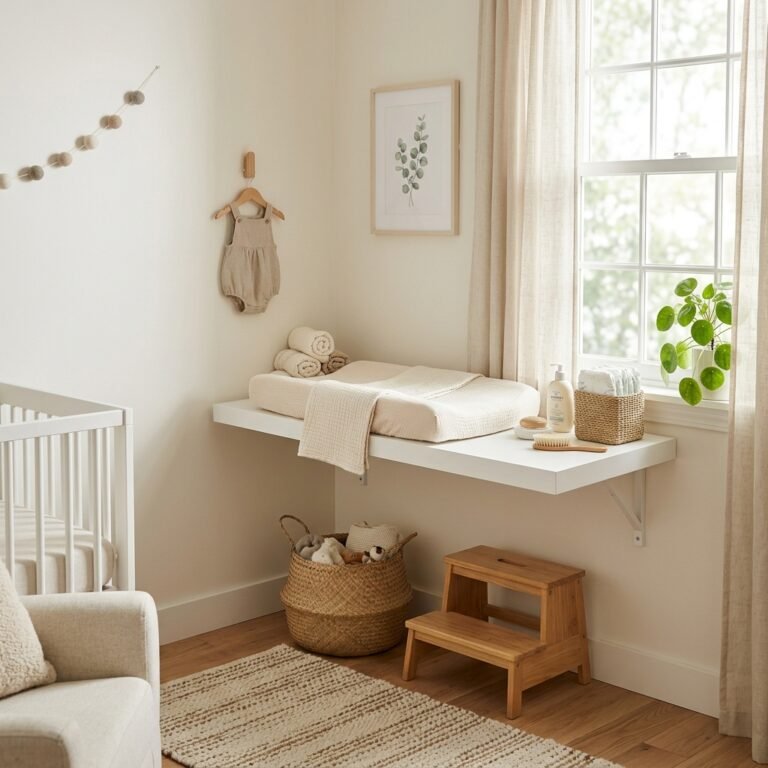Space-Saving Hack: How to Turn an IKEA Ekby Alex into a Floating Changing Table