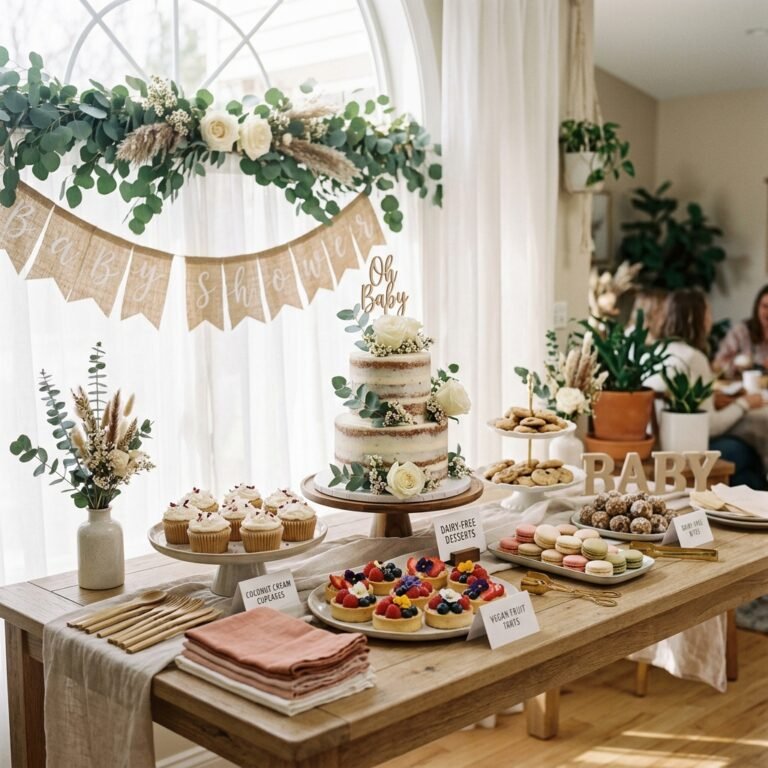 Sweet & Allergy-Friendly: The Ultimate Dairy-Free Baby Shower Dessert Table Guide