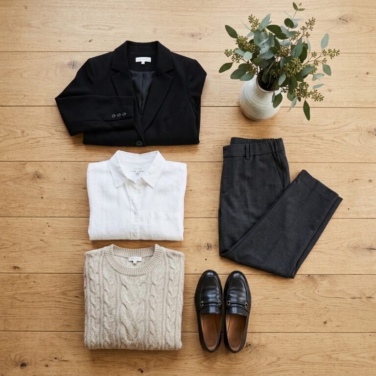 The 10-Piece Minimalist Maternity Workwear Capsule Wardrobe That Saves You Money