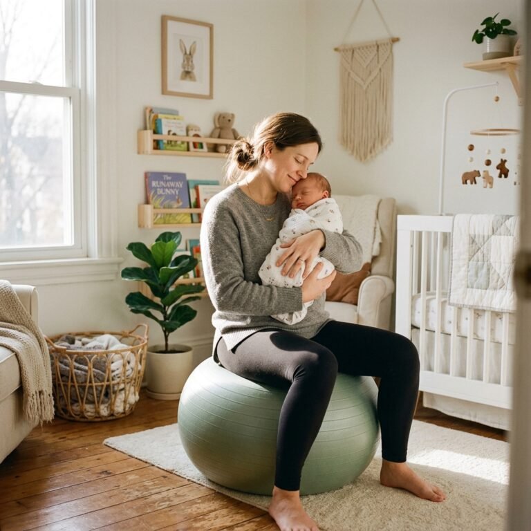 The Birth Ball Bounce: How to Burp a Gassy, Reflux Baby Instantly