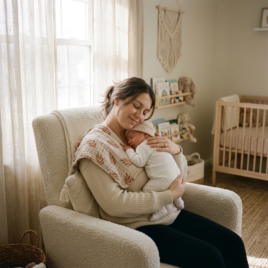 The Chest-to-Chest Circular Rub Burping Technique for Relieving Stubborn Newborn Gas