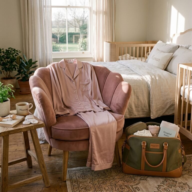 The Chicest Silk Pajama Sets to Wear Home from the Hospital Postpartum
