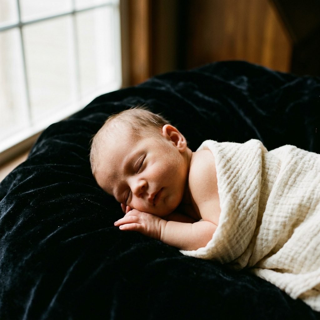 The Dark-Moody Newborn Photo Secret: How to Shoot High-Contrast Portraits Using One Window