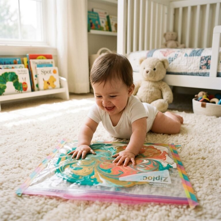 The Genius No-Mess Ziploc Painting Hack for Baby's First Sensory Play