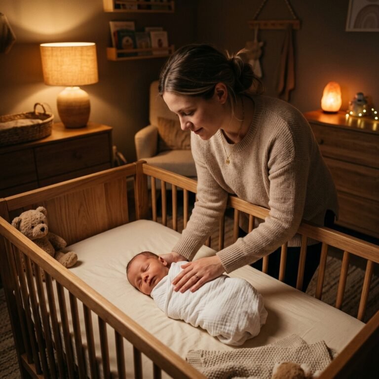 The Gentle Hand-on-Chest Trick to Keep Your Baby Sleeping When Transferred to the Crib