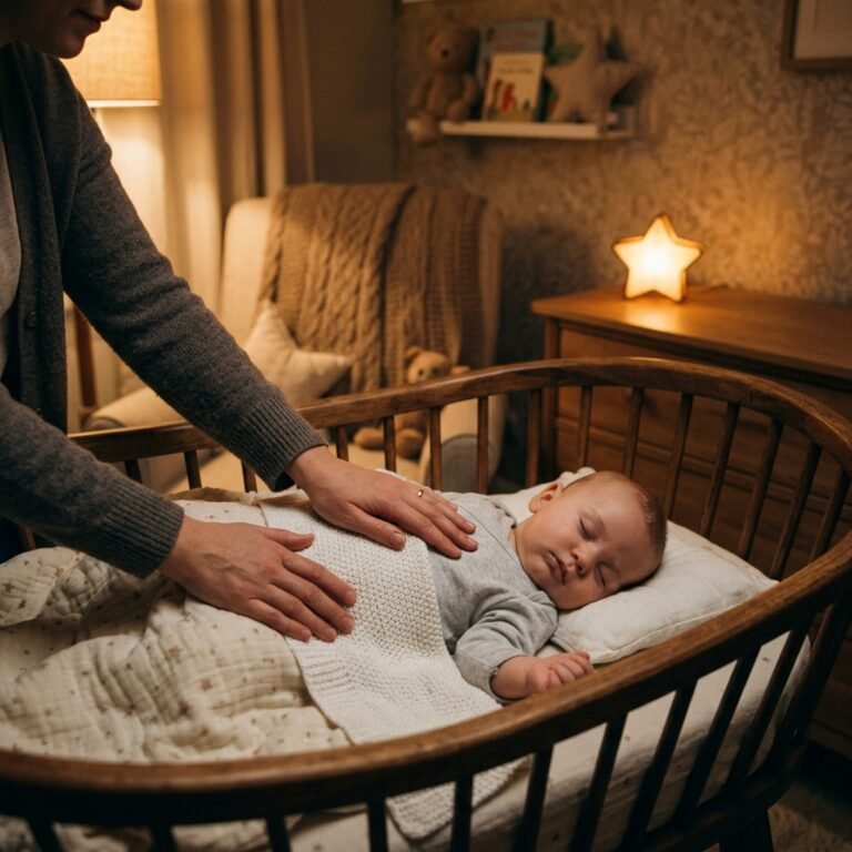The Heavy Hands Soothing Method to Help Your Baby Fall Asleep in the Crib