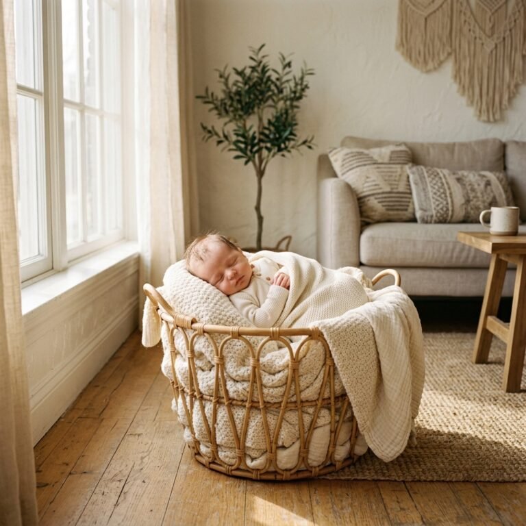 The Laundry Basket Trick: Sweet & Cozy Lifestyle Newborn Photo Ideas at Home