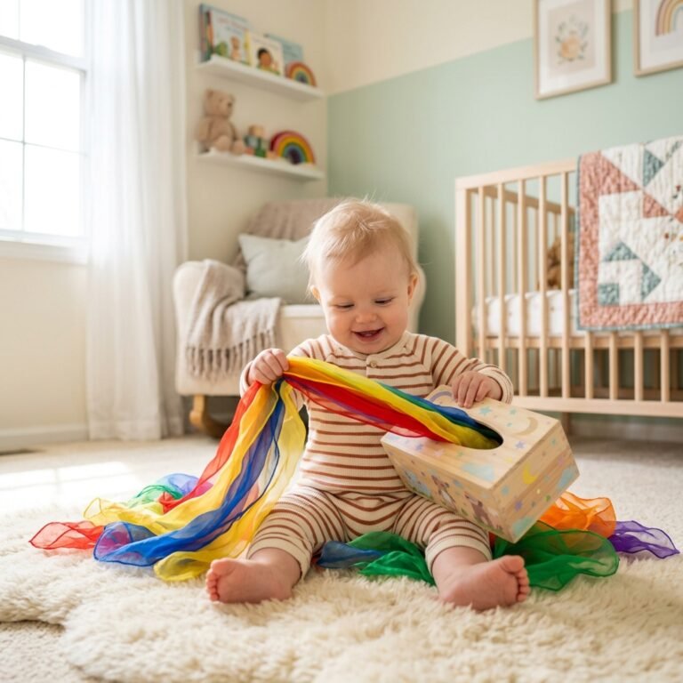 The Magic Tissue Box: How to Make a Fun DIY Sensory Pull Toy for Infants