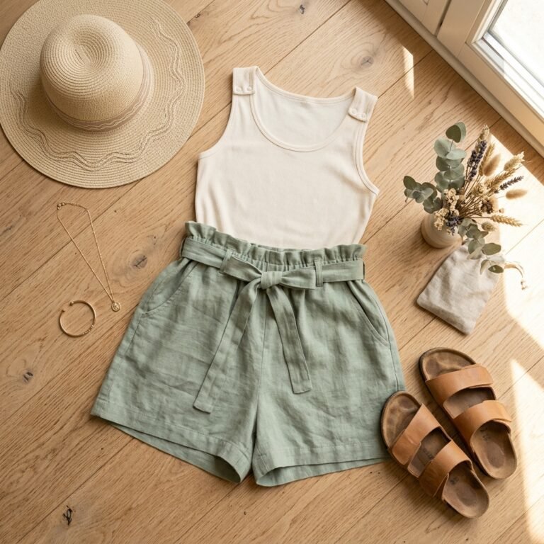 The Most Flattering Postpartum Summer Uniform: Styling Paperbag Shorts