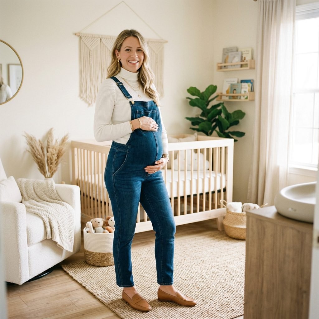 The Non-Frumpy Guide to Styling Overalls for Every Trimester of Pregnancy