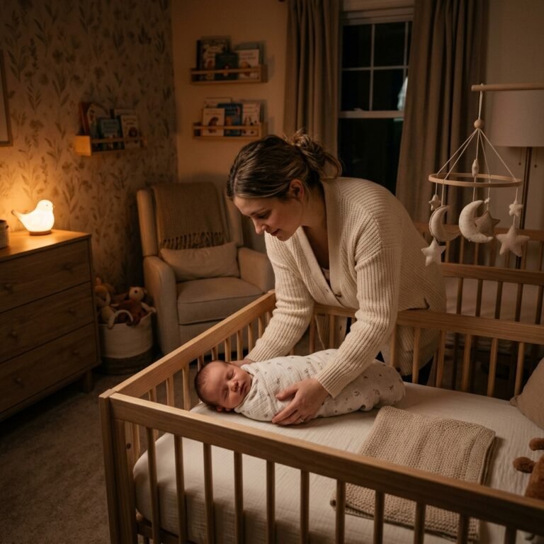 The Pinky Slide Trick to Transfer a Sleeping Baby to the Crib Without Waking Them