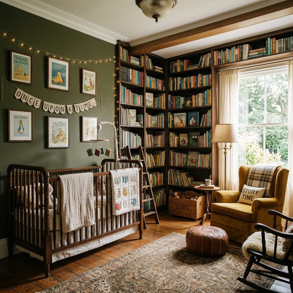 Vintage Library Aesthetic: How to Design a Nostalgic, Book-Themed Nursery