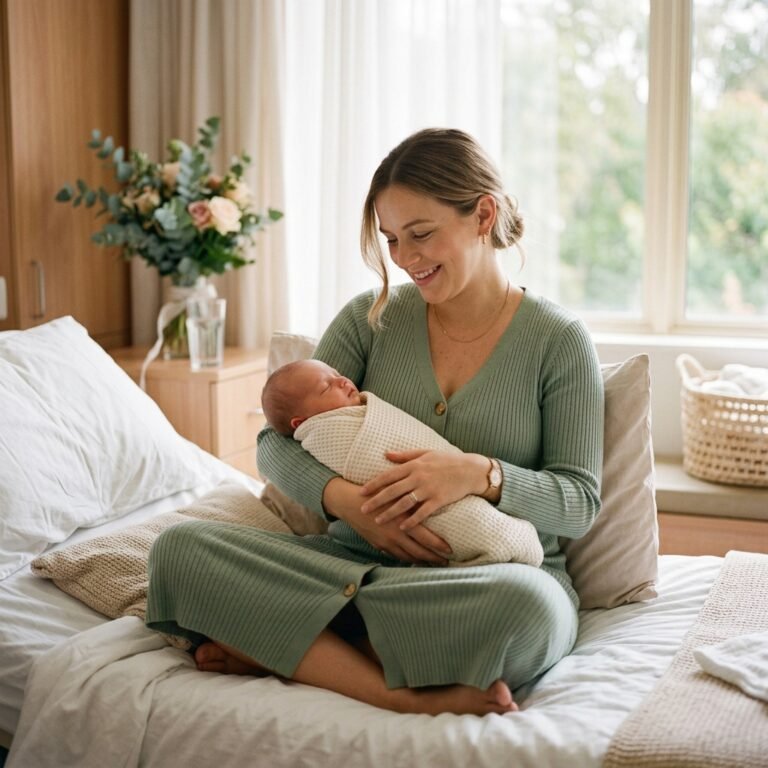 Why a Knit Button-Front Dress is the Smartest Postpartum Going Home Outfit Choice
