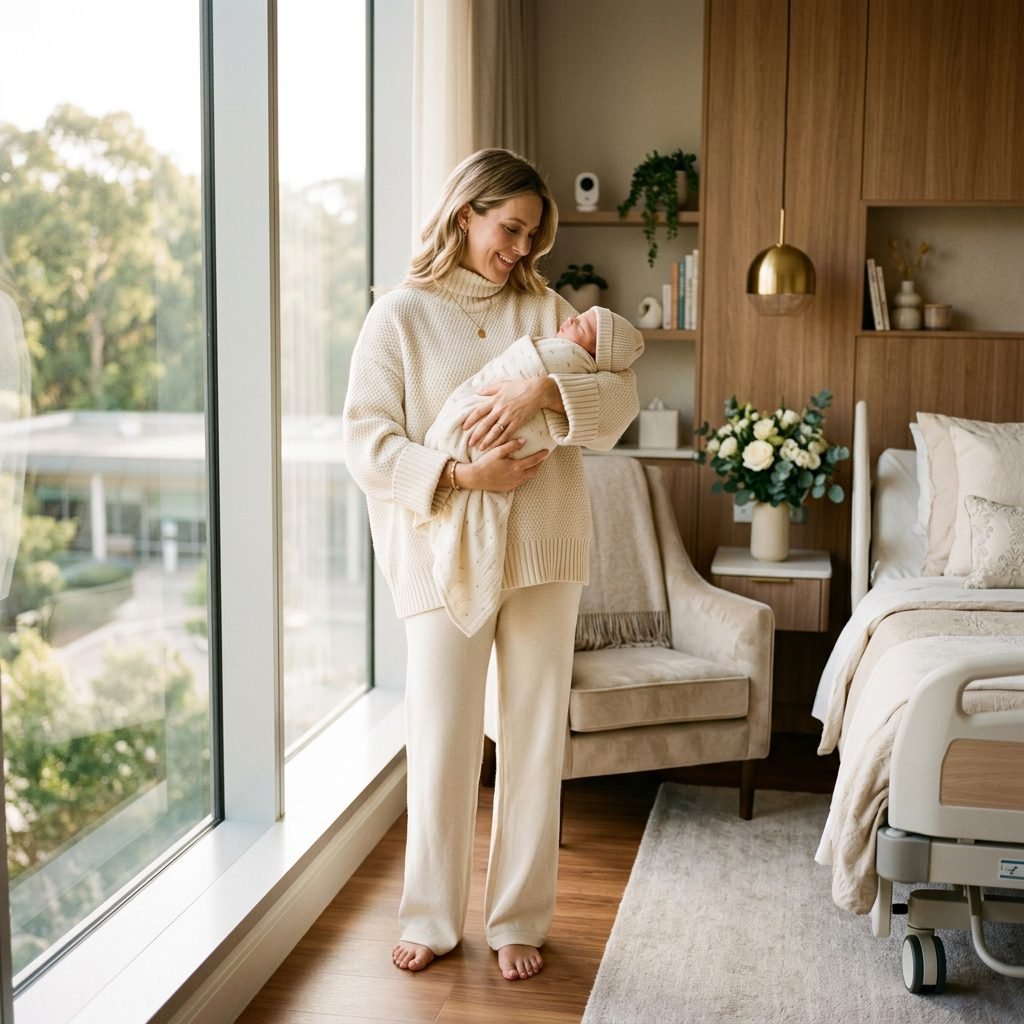 Why an Oversized Structured Knit Set Is the Ultimate Chic Going Home Outfit