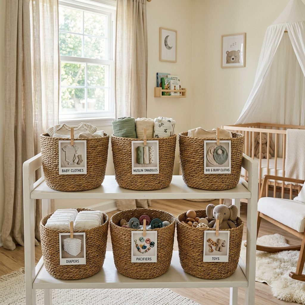 Why You Should Use Polaroid Photos to Label and Organize Your Baby's Nursery